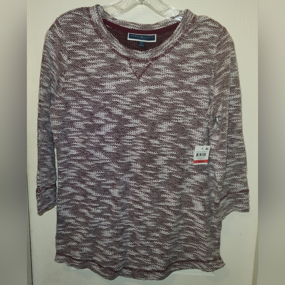 Karen Scott 3/4 Sleeve Sweater